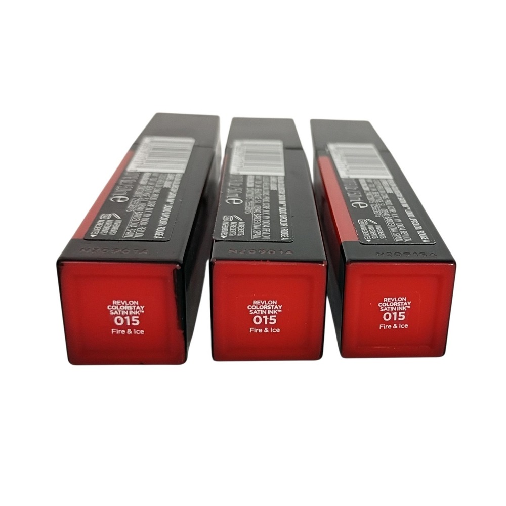 (3 PACK) Revlon ColorStay Satin Ink Liquid Lipstick - 015 FIRE &‎ ICE - Picture 3 of 5